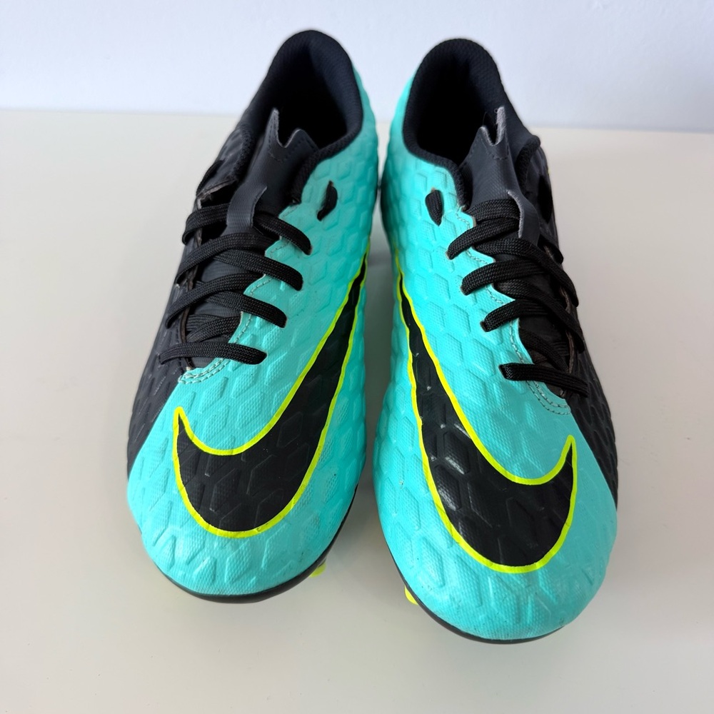 Nike Teal and Black Hyper Venom Soccer Cleats size 8